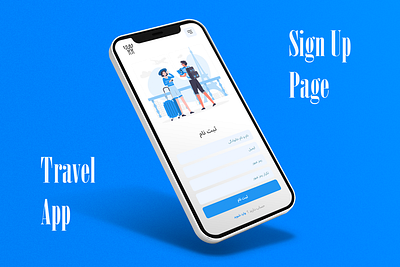 Travel App Sign Up Page branding farsi graphic design login page persian product design tehran ui uiux ux