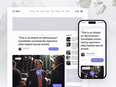 Article page article page comments design interface news portal portal post page ui ui design ux ux design web web design webdesign website