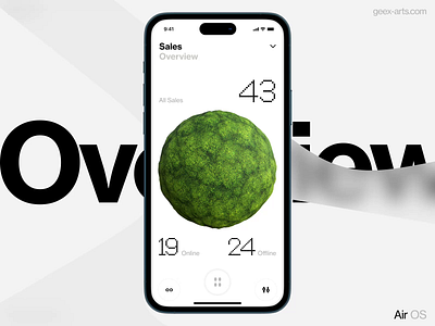 Sales 3d animation dashboard design homepage illustration interface ios iphone mobile news ui