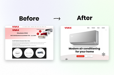 Air Conditioning Company Redesign A/C ac air condition landing page redesign slovakia website