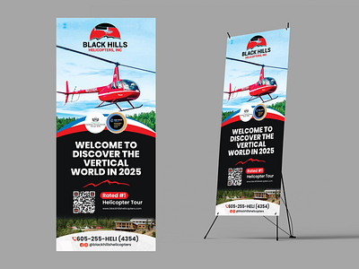 Helicopter Standee Banner Design helicopter standee banner design