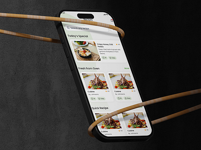 Recipe Finder Mobile App app branding design graphic design illustration typography ui ux