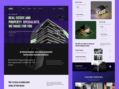 Realestate Landing page Design landing page realestate ui