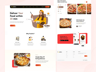 Food Delivery Platform UI Design delivery site design food delivery food delivery landingpage food delivery services food delivery website food design food industry food ordering interface design food website meal ordering website layout online food ordering order deliver food restaurant branding restaurant delivery restaurant website