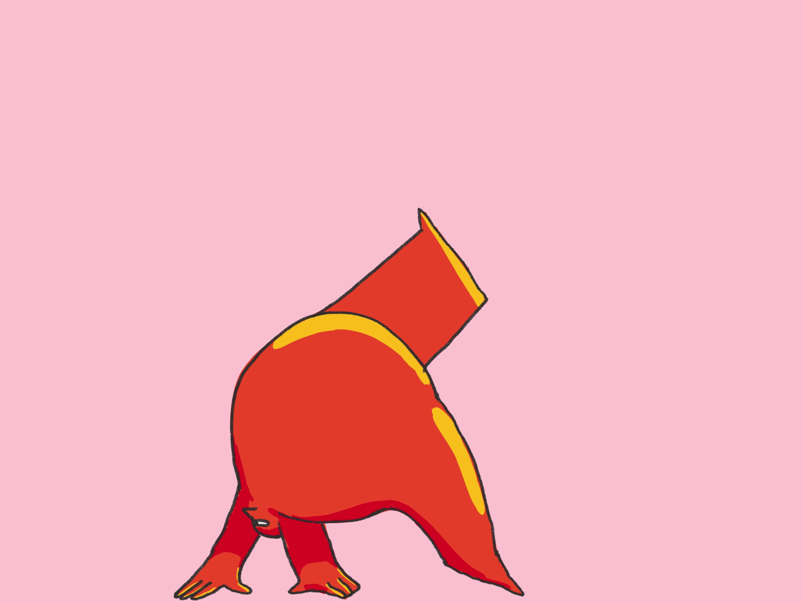 Imperfect somersault animated gif animatedgif animation bounce character design gastaloop hand drawn illustration procreate