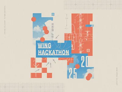 Hackathon 25 branding collage design geometry illustration layout pattern texture type