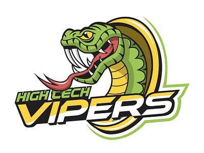 High Tech Vipers Logo branding graphic design illustration logo logo design