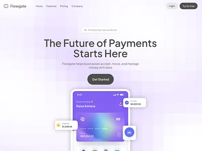 Fintech landing page | payment gateway landing page. clean and sleek landing page clean landing page fintech fintech landing fintech landing page landing page latest ui new design payment gateway saas landing page sleek design smart payment