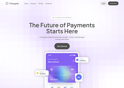 Fintech landing page | payment gateway landing page. clean and sleek landing page clean landing page fintech fintech landing fintech landing page landing page latest ui new design payment gateway saas landing page sleek design smart payment