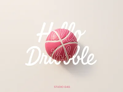 Hello Dribbble!! 3d branding graphic design logo