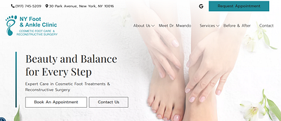 Podiatry website design graphic design podiatry web design website design