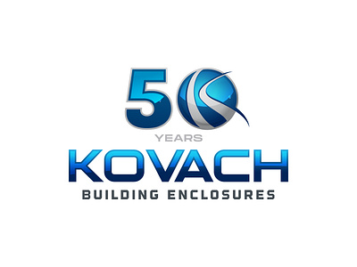 Kovach - 50 Year Anniversary Logos anniversary architecture branding building enclosures facade facades glazing kovach logo metal glass