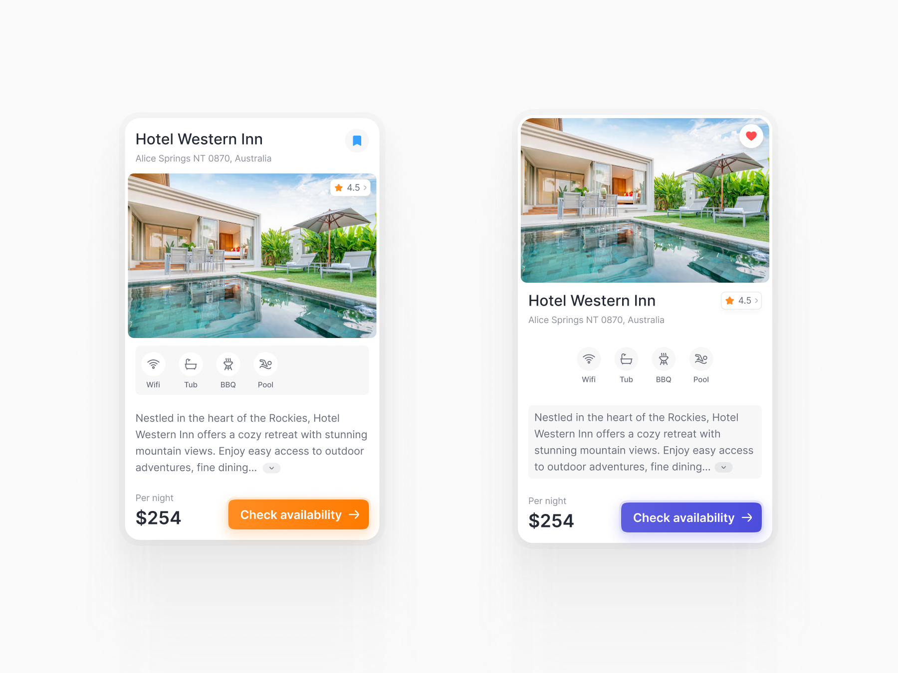 UI Cards Design booking card card design design hotel hotel booking ui ui cards ui cards design ui design ui ux uiux ux ux design web design website design