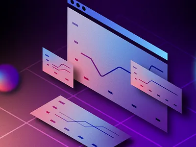 AppSignal Illu Exploration (2) appsignal graphic design graphs illustration illustrator isometric rosek ui vector