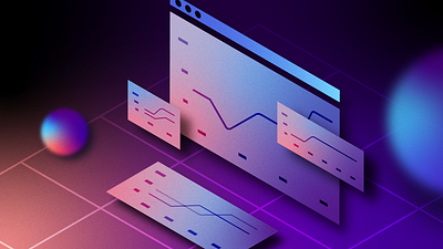 AppSignal Illu Exploration (2) appsignal graphic design graphs illustration illustrator isometric rosek ui vector
