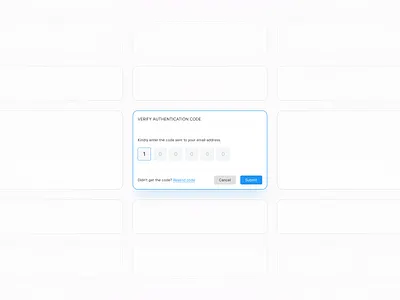Authentication Code UI 3d animation clean figma minimal saas design ui ui design ux ux design webflow website design
