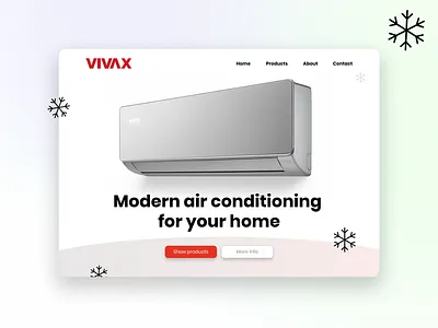 Air Conditioning Company Website ac air condition cooling landing page modern