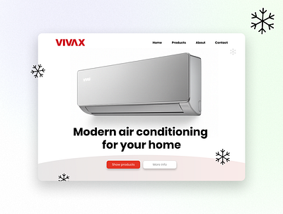 Air Conditioning Company Website ac air condition cooling landing page modern