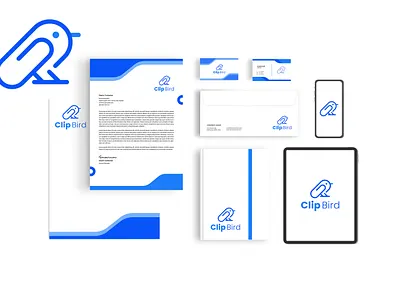 Modern Branding & Stationery Design - Canada animation blue color branding brand assets design brand identity presentation brand system design branding clean logo design corporate branding design creative branding design graphic design logo and stationery set minimal stationery design minimalist logo and identity modern business branding paperclip bird logo simple and modern branding stationery branding mockup stationery set mockup vector logo identity