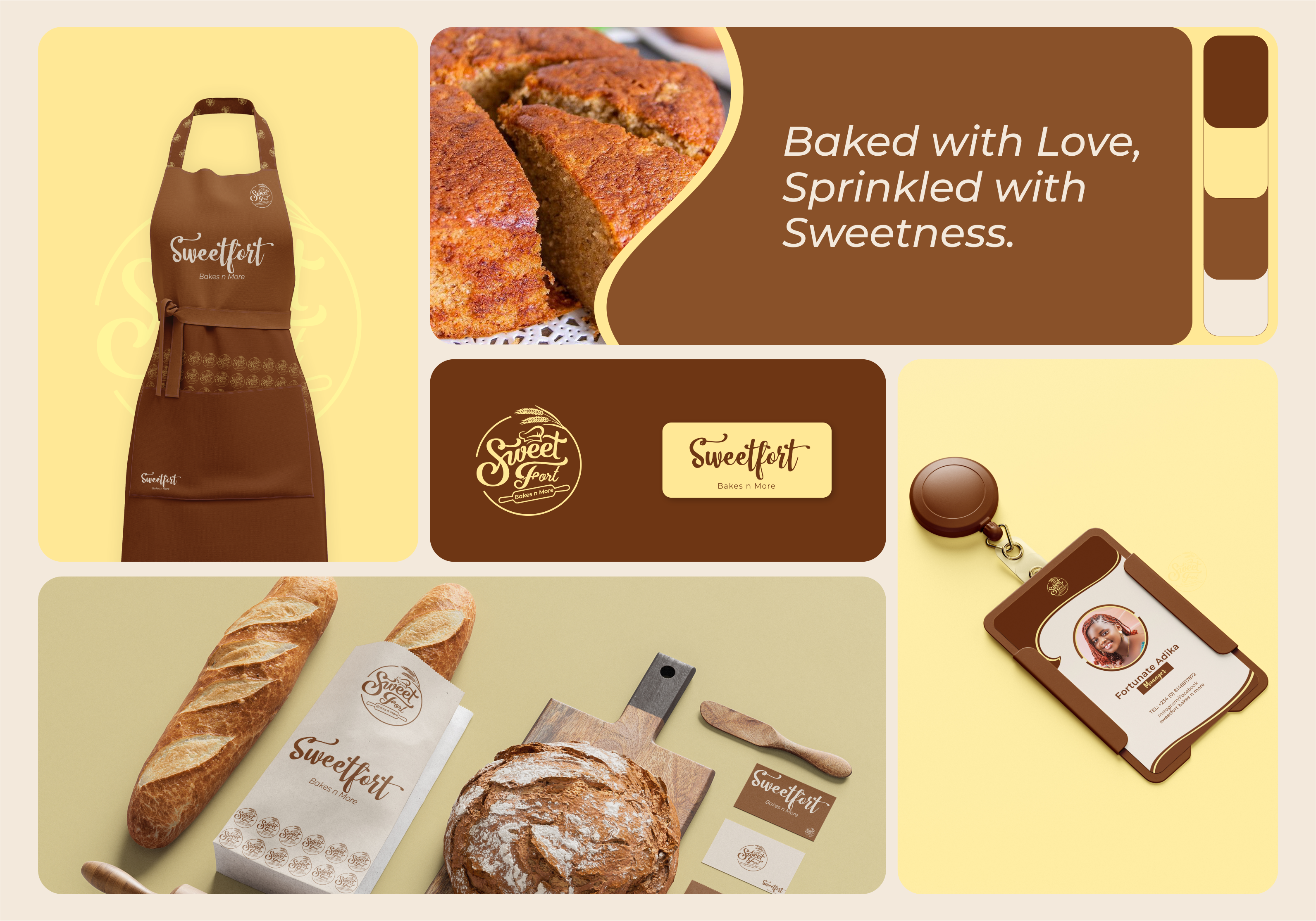 SWEETFORT BAKES N' MORE BRAND DESIGN branding graphic design logo