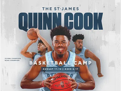 Quinn Cook Basketball Camp Promo basketball branding design graphic design sports typography