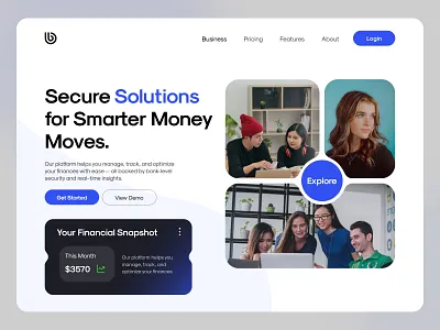 Finance Website Design branding clean cool design finance website graphic design home page interface landing landing page minimal muhammad ali saas saas landing page ui ux web web page website