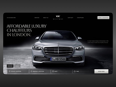 Luxury Chauffeur/Car Rental Website Design branding ui web design