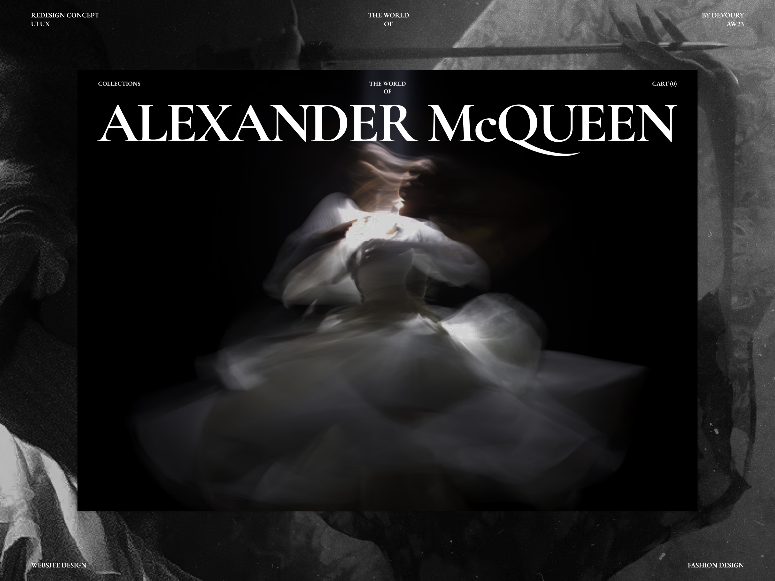 Alexander McQueen — IDENTITY. alexander mcqueen art brand brand identity branding campaign couturier design fashion graphic design interface landing mcqueen mobile mobile app performance style ui ux website