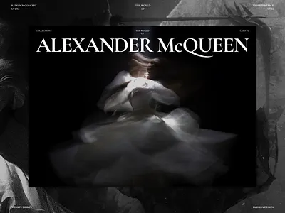 Alexander McQueen — IDENTITY. alexander mcqueen art brand brand identity branding campaign couturier design fashion graphic design interface landing mcqueen mobile mobile app performance style ui ux website