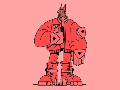 BTMN.01 exploration batman boots bruce btmn character concept design glasses gloves illustration jacket lines look man model outfit prada style vector wayne