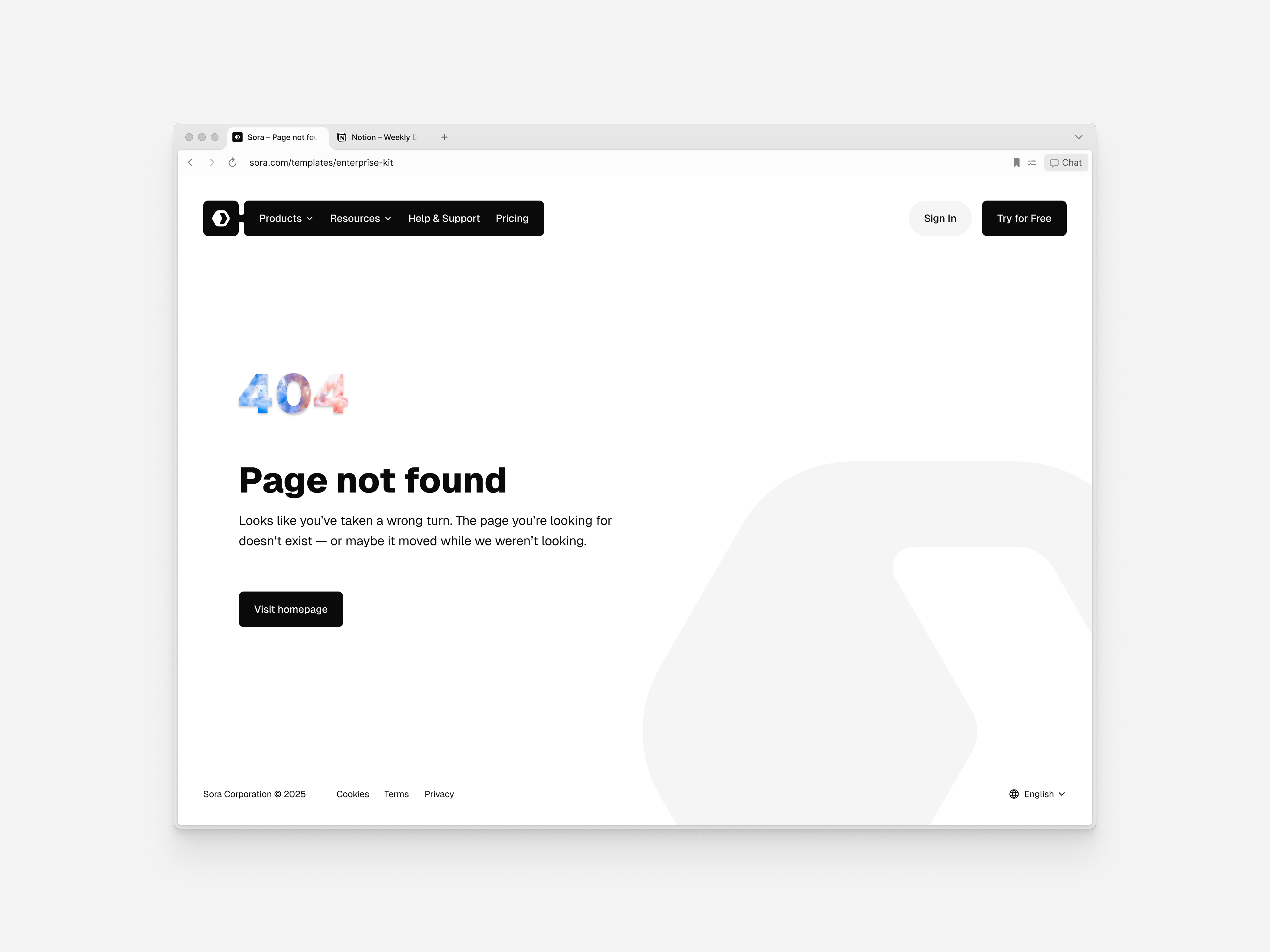 404 page 404 404 page branding clean empty error figma go back logo lost this page minimal oops! page not found product design saas ui utility page ux visit homepage web design