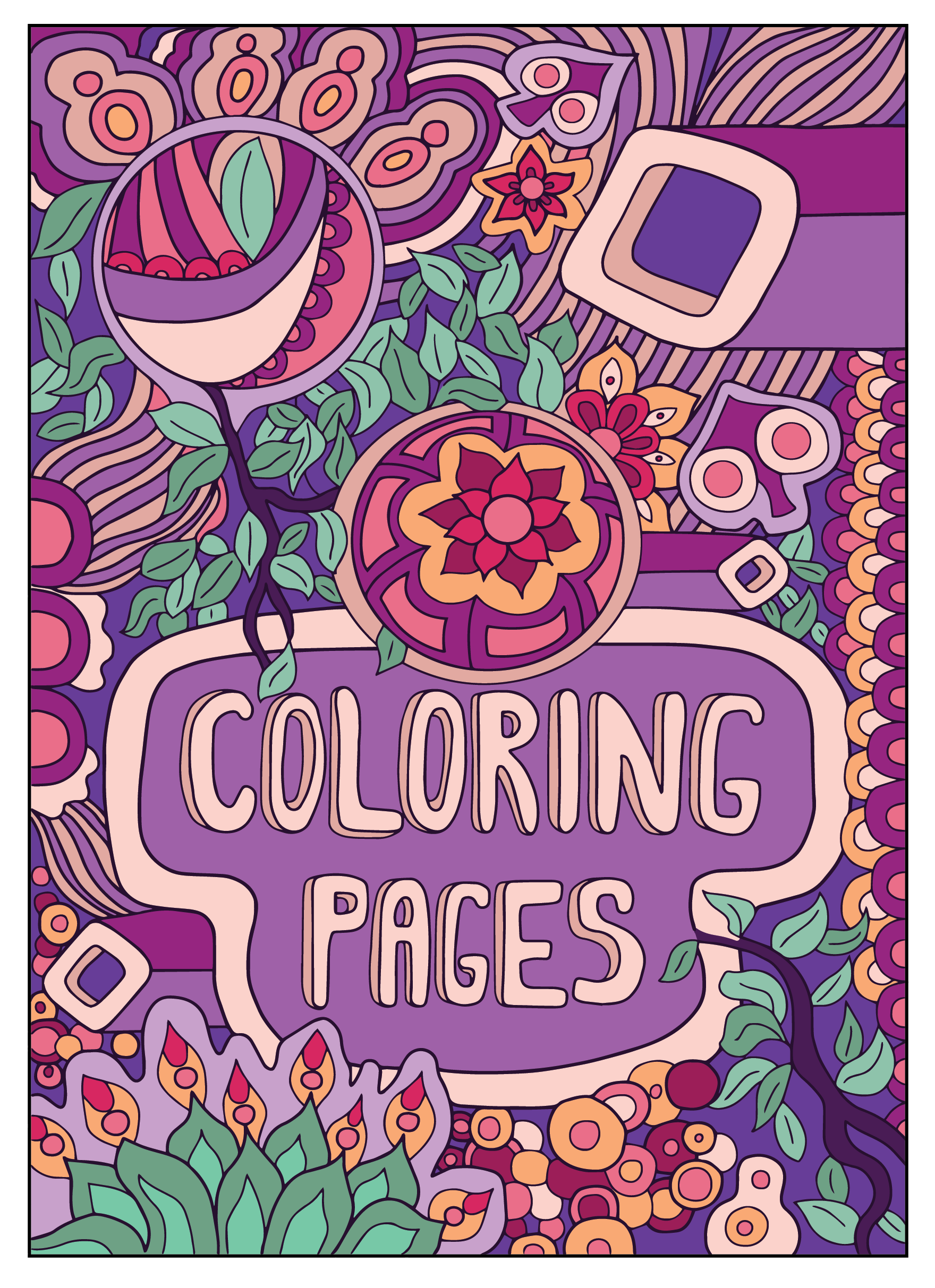 Coloring pages front page artwork coloring coloring book coloring pages design digital art digital illustrations graphic design illustration illustrations