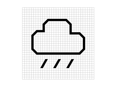 Rain icon from our adidas Runtastic icon system adidas animation cloud custom icons design grid icon icon design icon designer pixel rain
