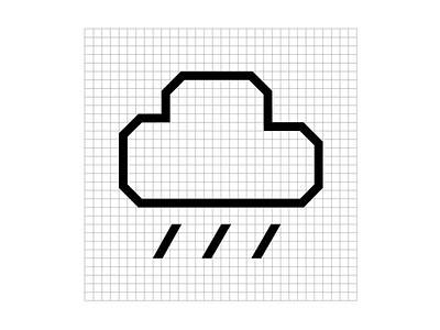 Rain icon from our adidas Runtastic icon system adidas animation cloud custom icons design grid icon icon design icon designer pixel rain