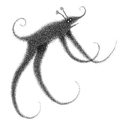 Prance art artwork creature drawing funny hand drawn illustration ink monster whimsical