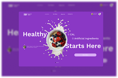 Healthy Ways Website Design branding dessert eccommerce food food design food website landing page purple ui kit website design website ideas website template