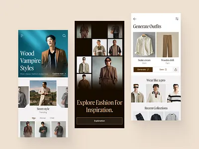 Fashion Inspiration Mobile App UI app app design concept branding clothing store e commerce fashion app fashion app ui fashion store fashion store app luxury store app minimal mobile app online store product filter style inspiration app ui