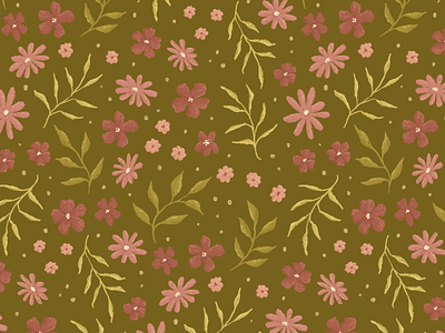 Textured Floral Pattern art licensing design drawing feminine floral floral design foliage illustration kids design kids pattern leaves licensing artist pattern pattern design plants surface pattern design