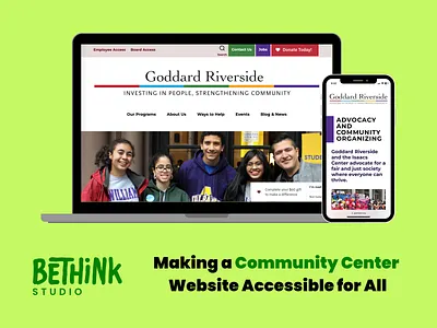 Goddard Riverside Accessibility Remediation + Website Build accessibiity data migration donations nonprofit user experience ux web design web development website
