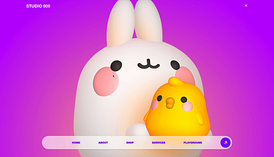 Molang 3D Website Landing Page Scroll Animation Webflow Spline 3d adorable animated animation cartoon character cute funny graphic design immersive interactive landing page responsive spline ui ux web design webflow website