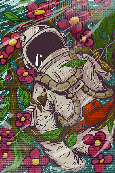 I Used To Float astronaut flower flying mars moon nasa space spaceshio spacesuit
