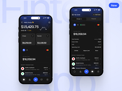 Fintech App app branding design graphic design icon illustration logo minimal mobile app ui user interface ux uxui vector