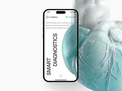 medilens: AI Medical Diagnostics & Imaging - Mobile Hero UI ai diagnosis website ai diagnostics ai medical diagnostics ai medical imaging biotech landing page biotech web design biotech website clean clinical website diagnostics website medical diagnosis medical imaging medical imaging website minimal modern responsive smart diagnosis smart diagnostic smart health website teal