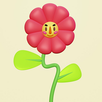 Blender animation of a Flower 3d 3d modeling 3d modelling blender flower graphic design