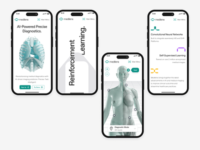 medilens: AI Medical Diagnostics & Imaging - Mobile UI Pattern ai diagnosis website ai diagnostics ai medical diagnostics ai medical imaging biotech landing page biotech web design biotech website clean clinical website diagnostics website medical diagnosis medical imaging medical imaging website minimal modern responsive smart diagnosis smart diagnostic smart health website teal