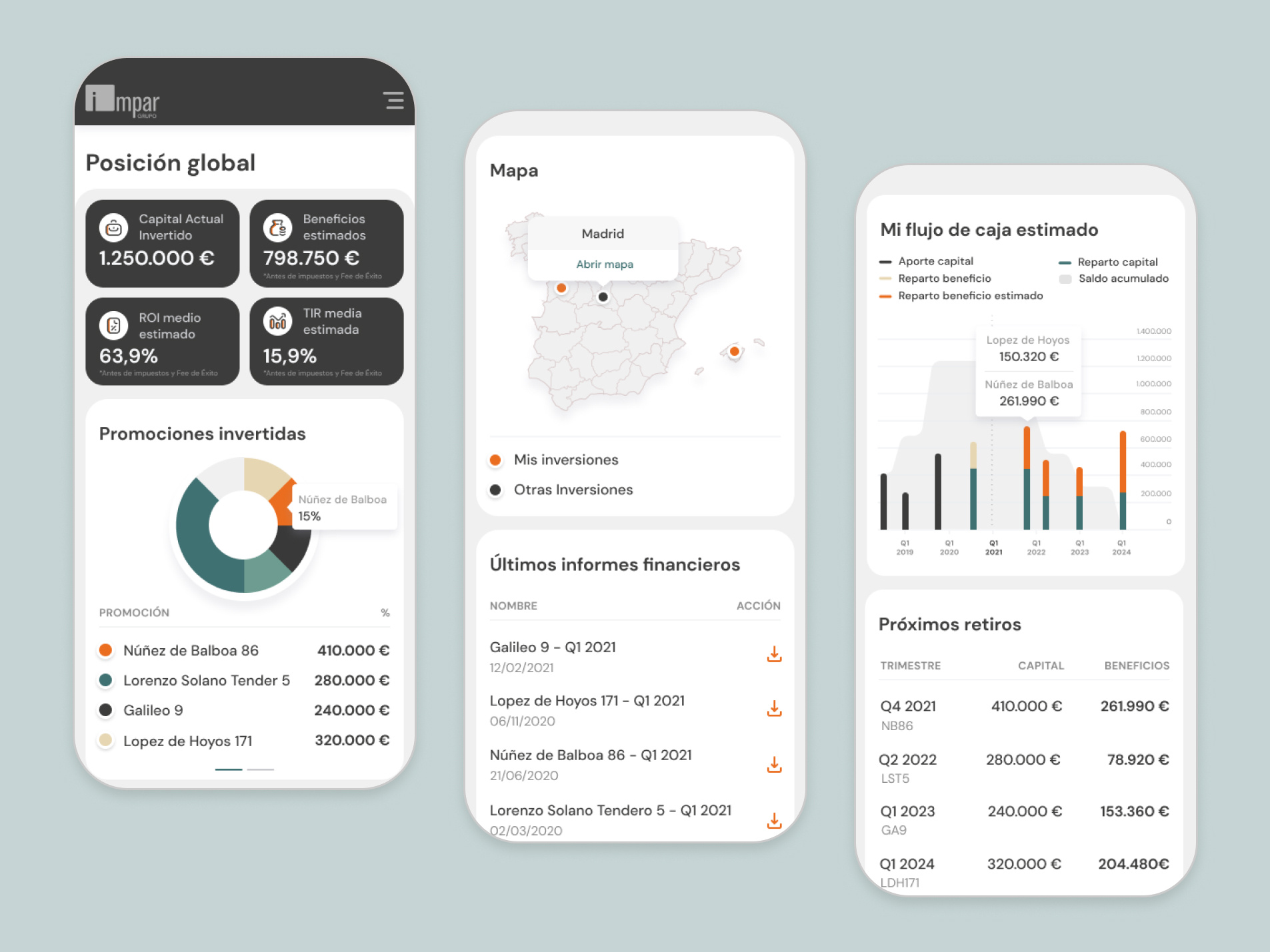 Example of Mobile App Design Concept (3 Screens)