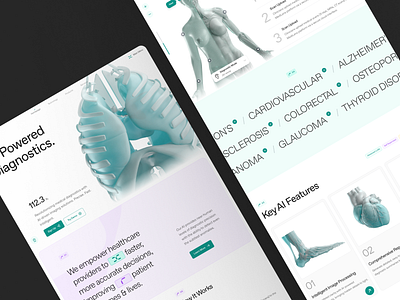 medilens: Smart Medical Diagnostics & Imaging - Landing Page UI ai diagnosis website ai diagnostics ai medical diagnostics ai medical imaging biotech landing page biotech web design biotech website clean clinical website diagnostics website medical diagnosis medical imaging medical imaging website minimal modern responsive smart diagnosis smart diagnostic smart health website teal