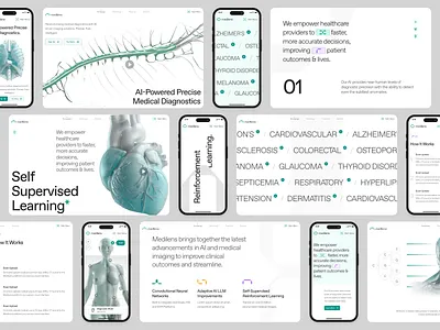 medilens: AI Medical Diagnostics & Imaging - UI Overview #1 ai diagnosis website ai diagnostics ai medical diagnostics ai medical imaging biotech landing page biotech web design biotech website clean clinical website diagnostics website medical diagnosis medical diagnostics website medical imaging website minimal modern responsive smart diagnosis smart diagnostic smart health website teal