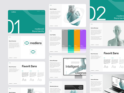 medilens: AI Medical Diagnostics & Imaging - Brand Guideline ai diagnosis website ai diagnostics ai medical diagnostics ai medical imaging biotech brand biotech brand guideline biotech branding biotech moodboard clean diagnostics website medical diagnosis medical imaging medical imaging website minimal modern responsive smart diagnosis smart diagnostic smart health website teal