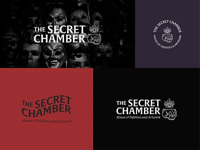 Visual Identity for The Secret Chamber – Brand Design adobe brand design brand identity brand identity design branding design design inspiration dribbble portfolio figma halloween logo design logo designer magic oddities oddities shop ohio paranormal skull tarot typography